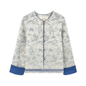 JK&JS | Áo Khoác In Jacquard Chất Lụa Mùa Thu-Xuân