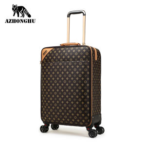 Lightweight Compact Female Travel Suitcase with Four-Wheel Directional Wheels Boarding Bag Fashionable Trendy Polyester Lining