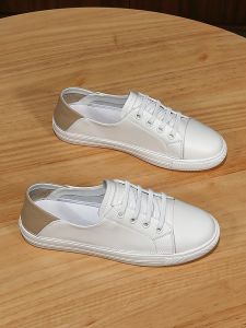 Casual Breathable Top Layer Cowhide Slip-On Low Cut Shoes Soft Bottom for Women Spring Autumn Seasonal Fashion Single Shoes
