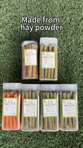 UPGRADE SIZE* Molar grass stick timothy alfalfa fruit tree rye rabbit guinea pig chinchilla hamster food snack chew 20pcs