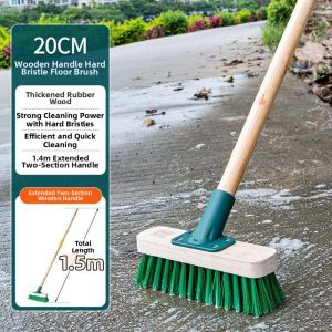 ZHENMIAO | Moss Cement Carpet Cleaning Broom Long Handle Hard Bristles