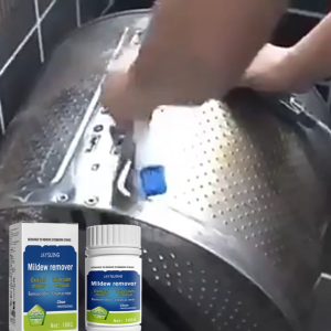 Bột tẩy mốc Jaysuing – Một loại chất tẩy mốc đa năng thích hợp để làm sạch và loại bỏ nấm mốc tại các đường ron gạch thiết bị gia dụng tủ lạnh và những khu vực khó tiếp cận bên trong máy giặt.