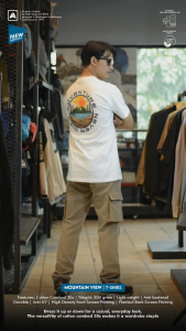 AVTECH - T-Shirt Kaos Lengan Pendek Gunung Casual Harian Cotton Combed - MOUNTAIN VIEW