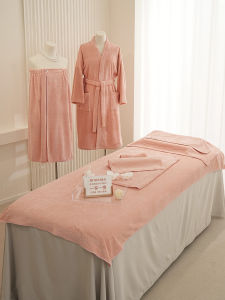 Beauty Salon Three-Piece Towel Set Headscarf Skin Management Massage Bed Sheet Chest Towel Five-Piece Set Bath Skirt Wearable