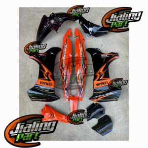 (COD) Cover full set body Yamaha Jupiter Z New atau Jupiter Z burhan orange hitam full body halus orange hitam
