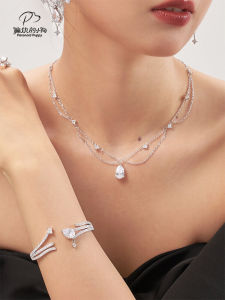 925 Sterling Silver Necklace Womens Tassel Trendy Design Luxury Sensation Clavicle Chain Fashionable Fresh out Original Design