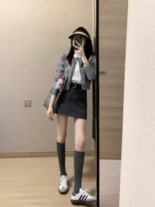 Grey Soft Knit Cardigan For Petite Women