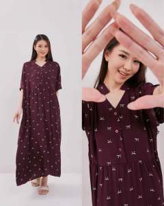 Daster Busui Kerah Sanghai/Chelsea Dress LD 120cm Fit to XL