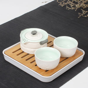 Pengchen Ceramic New 1 Person One Pot Two Cups Quick Cup Outdoor Tea Set for Car Travel Portable Kung Fu Tea Set
