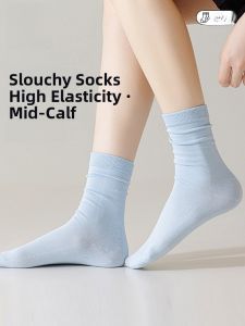 MiiOW | Catwoman Boneless Cozy Socks Womens Mid-calf Thin Cotton Socks Breathable Anti-Odor Spring Autumn Summer High Elasticity Socks