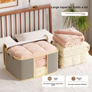 MONLEYTA | Foldable Oxford Cloth Clothes Storage Box Large Capacity Fabric Wardrobe Organizer Home Use Clothing Storage Solution