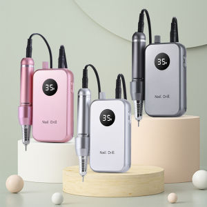 Máy Khoan Móng Điện Chuyên Nghiệp Di Động 35000 Vòng/phút Sạc Lại Được Dùng Cho Móng Acrylic Gel Có Màn Hình Hiển Thị Dụng Cụ Làm Móng