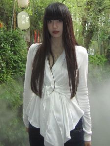 BINKAFENNY | Elegant V-neck Long Sleeve T-shirt Womens Summer Unique Design Sensation White Knot Tie Top Stylish Korean Style Commute