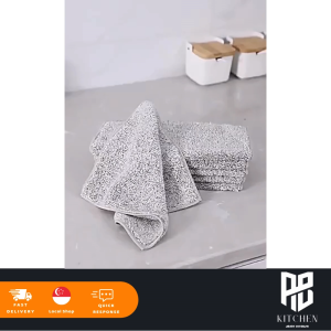 [AB Kitchen] Japanese Bamboo Charcoal Fiber Cleaning Cloth/ Kitchen Non-Stick Oil Dishcloth Household