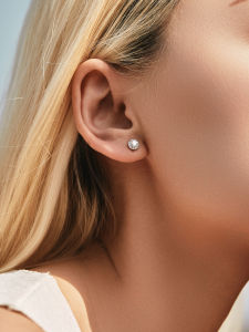 Ultra-Shiny round Diamond Moissanite S925 Sterling Silver Earrings Womens Luxury Versatile Elegant Fashion Jewelry Accessories