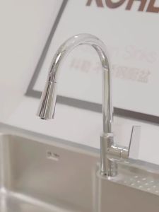SUS304 Flexible Kitchen Faucet Rotate Freely 360° Stainless Steel Taps Black/Silver Sink Faucet