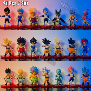 Bandai | Dragon Ball Z Super Saiyan Son Goku Anime Figure Son Gohan Vegeta Broly Piccolo Majin Buu Set Action Figurine Model Gifts Toy
