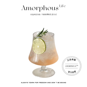 แก้ว Whiskey สไตล์ญี่ปุ่น Amorphous Life แก้วใสสีบริสุทธิ์ทรงระบายอากาศแบบลำลองสำหรับรับประทานเครื่องดื่มแอลกอฮอล์แบบบุหรี่สูง