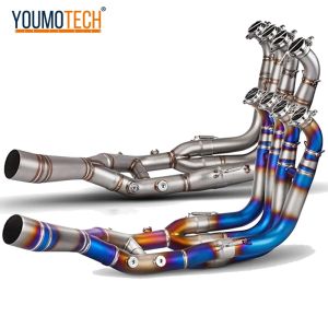 60MM Titanium Alloy Slip On For BMW S1000R S1000RR 2019-2024 Motorcycle Exhaust Escape Systems Modified Link Pipe Muffler S1000 RR S 1000RR S1000 R Slip-on