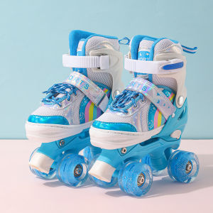 LIWAN | Beginner Childrens Roller Skates Four-Wheel Double Row