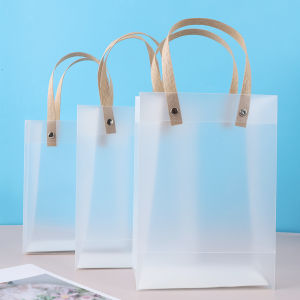 Transparent Frosted PP Plastic Gift Bag Wedding Birthday Party Package Candy Flower Handbag Waterproof Home Decoration