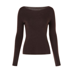 Seamless Slim Fit Long Sleeve Wool Knit Top