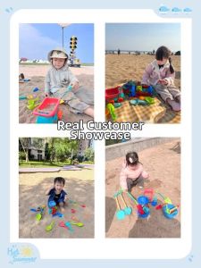 BABYSHOME | Sand Play Toy Set Shovels Buckets Carts for Beach Pool