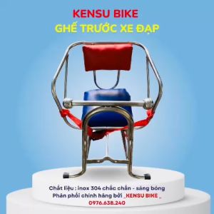 ghế trước xe đạp lắp vừa các loại xe đạp thông thường - chất liệu ghế inox 304 độ bền cao và chất liệu sáng bóng