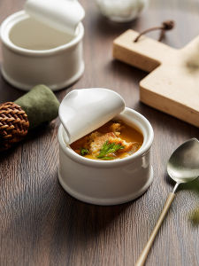 YOGEHOME | Ceramic Can-shaped Dish for Desserts Soups Sauces and Puddings