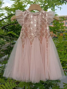 Girls Summer Sleeveless Fairy Skirt High Waist Midi Dress Korean Style Childrens Mesh Dress Fashionable Vest Princess Dress