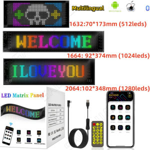 ✅PENCL DIY kereta LED Logo skrin lembut pintar LED mudah alih APP kawalan Matrix Pixel Panel hiasan kereta cahaya LED skrin paparan USB [dalam stok]