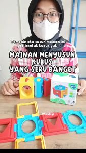 Mainan Edukasi Anak Mengenal Bentuk Hola Logic Cube 6in1 Baby Brain Logic Kidu Baby
