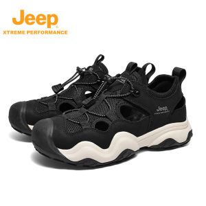 Jeep | Jeep 2025 Outdoor Mens Sandals Breathable Anti-slip Water Sports Shoes Beach Casual Lightweight Quick Dry Synthetic Leather