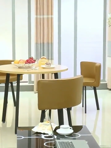 BAIERDI Minimalist negotiation table and chair combination for commercial shops reception desks and chairs small round tables for meetings and negotiations leisure tables for offices.