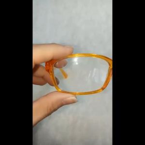 Kacamata Baca Lensa Full Plus +1.00 s/d + 3.00 Kacamata Pria Wanita Reading Glasses Frame Kotak Square Warna Orange Kuning Jelly Model Sporty Casual Lucu - FREE HARDCASE