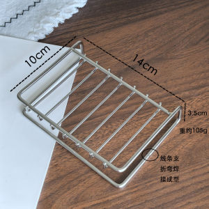 Large Soap Dish Draining 304 Stainless Steel Cleaning Supplies Soap Holder Storage Rack Kitchen Storage Shelves Organizer