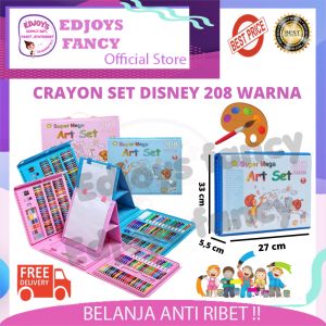 Crayon warna lengkap 1 set Alat Mewarnai Art set Oil Pastel Krayon Anak Pensil Warna 5 in 1 crayon set 208 pcs murah crayon set isi 150 pcs 168 pcs 42 pcs koper