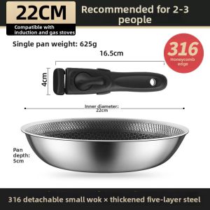 RONGCHUAN | Foldable Portable Outdoor Cooking Pan 304 Stainless Steel Mini