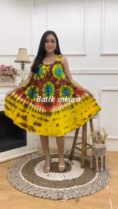 Daster Yukensi Motif Jumputan & Baju Dress Wanita Elegan
