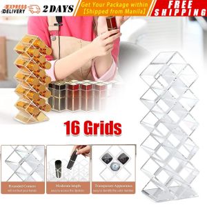 ❤️【Local Send Out】【16 Grids】Lipstick Storage Container Lip Balm Container Large Capacity Makeup Storage Rack Acrylic Cosmetics Organizer HSQ-Acrylic-Lipstick-Holder