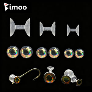 30PCS Weightless Dumbbell Eyes Fly Tying Material Realistic Epoxy 3D Fish Eyes Minnow Crazy Charlie Baitfish Fly Fishing Lures