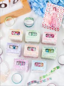 5 Cuộn Băng Dính Washi Hoa Lãng Mạn DIY Trang Trí Sáng Tạo Băng Dính Che Phủ 10mm Chiều Rộng 2m Chiều Dài Cho Quà Tặng Bạn Cùng Lớp