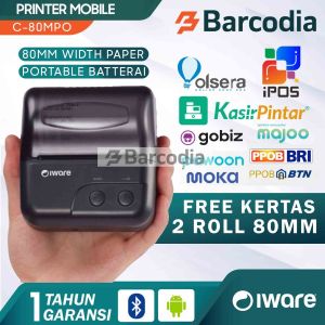 Mobile Printer Kasir/PPOB Bluetooth Portable Iware C80MPO 88mm Garansi