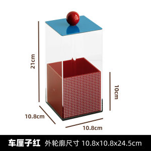 Memphis Acrylic Makeup Brush Storage Box Dustproof Brush Holder Elevating Eyebrow Pencil Organizer Luxury Brush Bucket