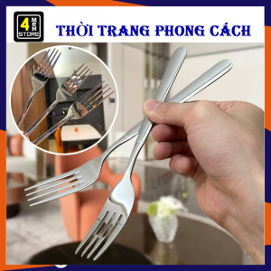 Nĩa Ăn Cơm Sườn  Bò Bít Tết Chất Liệu INOX Không Gỉ Dài 20cm - Dĩa  Nĩa INOX 4 Răng Ăn Trái Cây  Hoa Quả Sáng Bóng Loại Dày