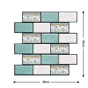 10Pcs Self Adhesive Waterproof 3D Wall Panels Peel Stick Subway Tile Brick Wallpaper Retro Sticker for Bathroom Fireplace Decor
