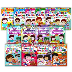 Paket 14 Buku Persiapan Masuk SD - Membaca Menulis Berhitung - PAH