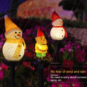 Christmas Snowman Solar Light Waterproof Outdoor Lawn Lamps Garden Yard Fence Light Holiday Decor Christmas Gifts