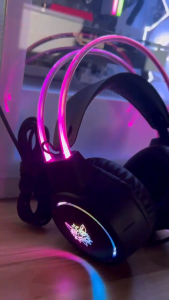 Onikuma X15 PRO Wired Gaming Headset With Mic Noise Cancelling RGB Lighting Cute Ear Gaming Headphones Removable Ear AUX 3.5 + USB port Esports Earphones For PC Laptop 【2 Years Warranty】