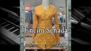 Kebaya Encim Lengan Panjang Bordir Senada Atasan Setelan Rok Tumpal Seragam Guru SMP SMA Jumbo